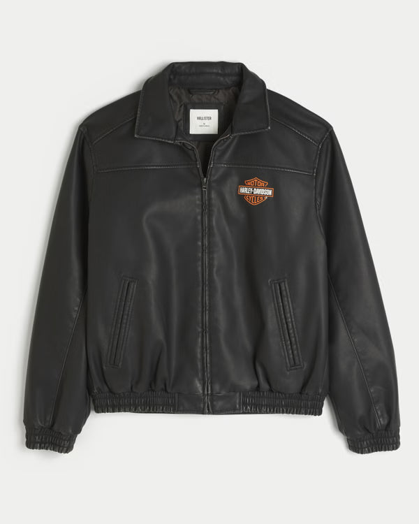 Hollister - Faux Leather Harley-Davidson Graphic Jacket