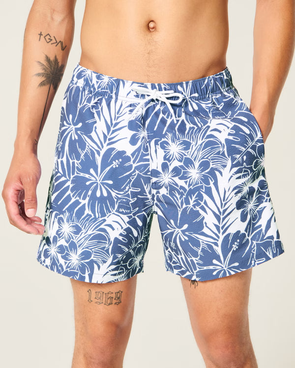 Hollister - Seersucker Vacation Swim Trunks