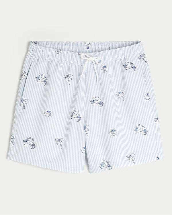 Hollister - Seersucker Vacation Swim Trunks
