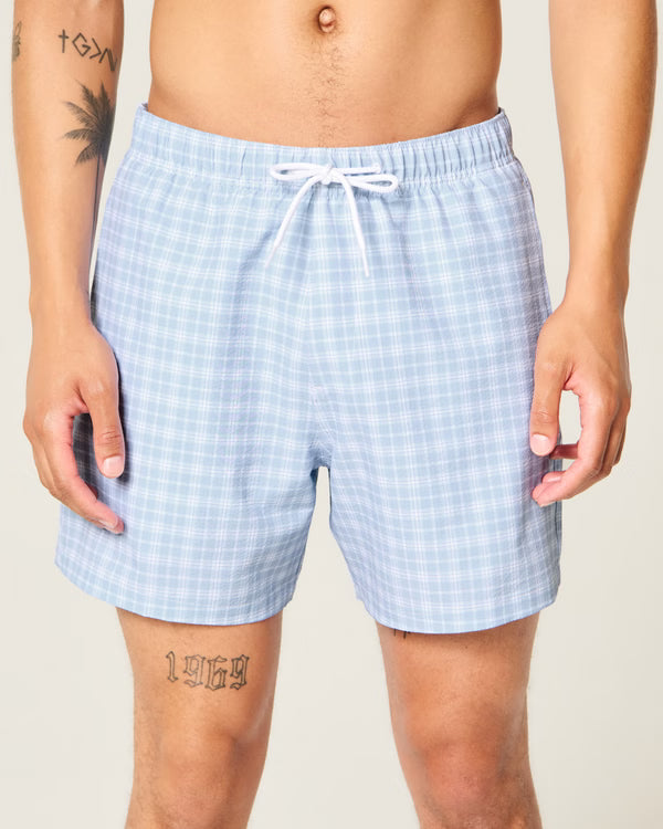 Hollister - Seersucker Vacation Swim Trunks