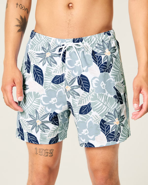 Hollister - Seersucker Vacation Swim Trunks