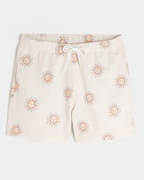 Hollister - Mid-Thigh Seersucker Swim Trunks