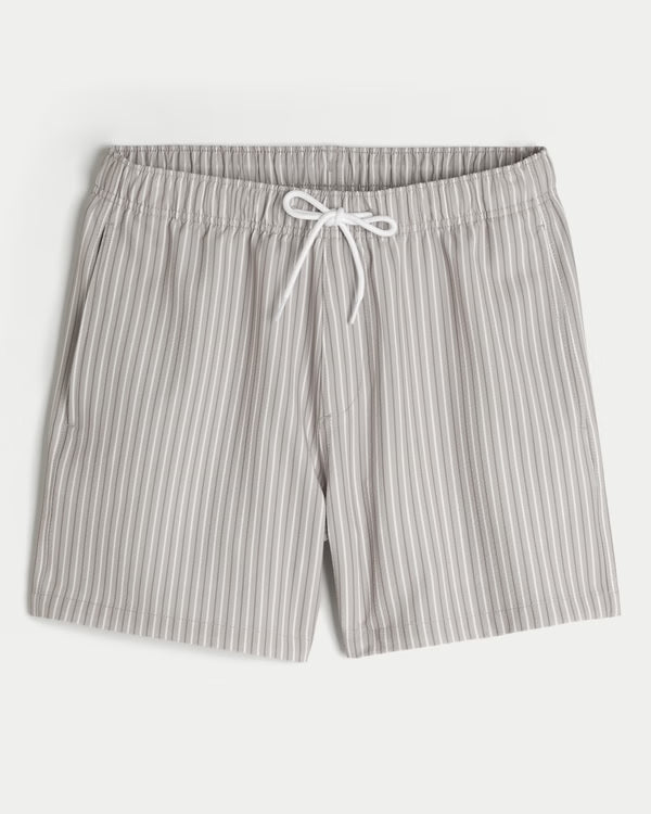 Hollister - Mid-Thigh Seersucker Swim Trunks