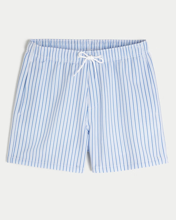 Hollister - Mid-Thigh Seersucker Swim Trunks