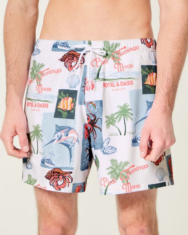Hollister - Mid-Thigh Volley Swim Trunks