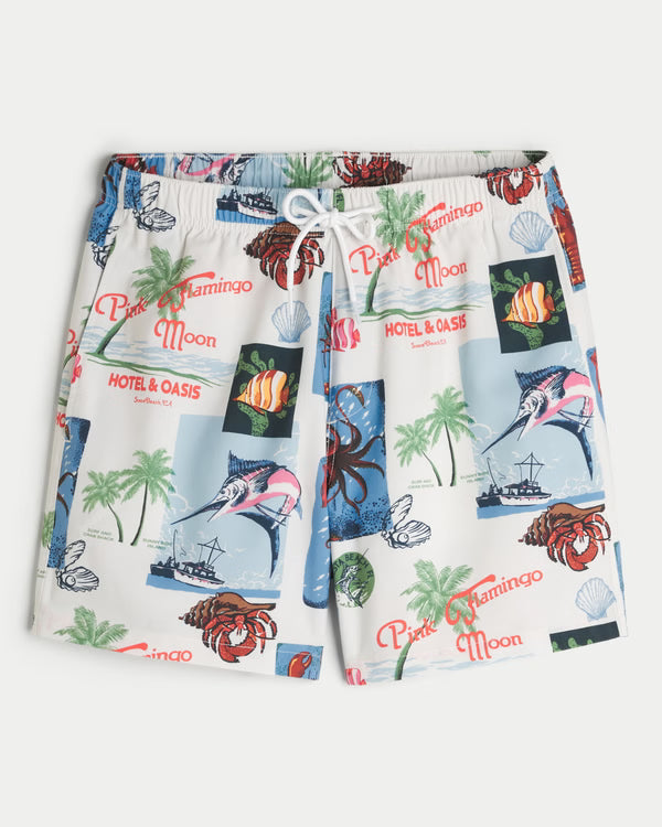 Hollister - Mid-Thigh Volley Swim Trunks