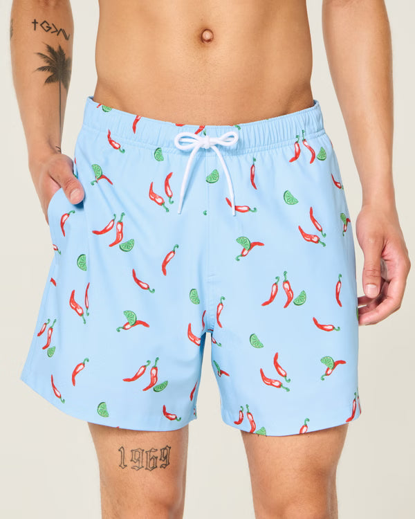 Hollister - Mid-Thigh Volley Swim Trunks