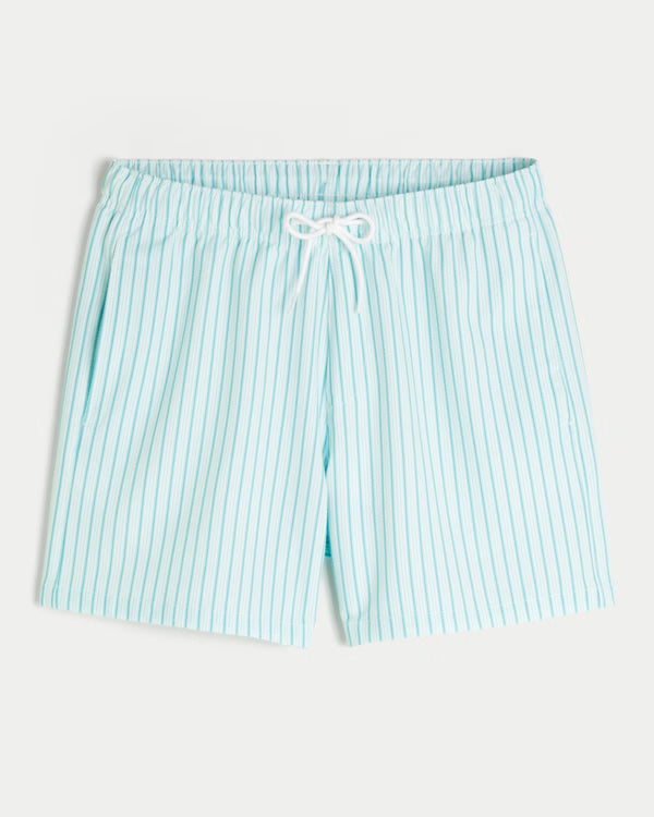 Hollister - Mid-Thigh Seersucker Swim Trunks