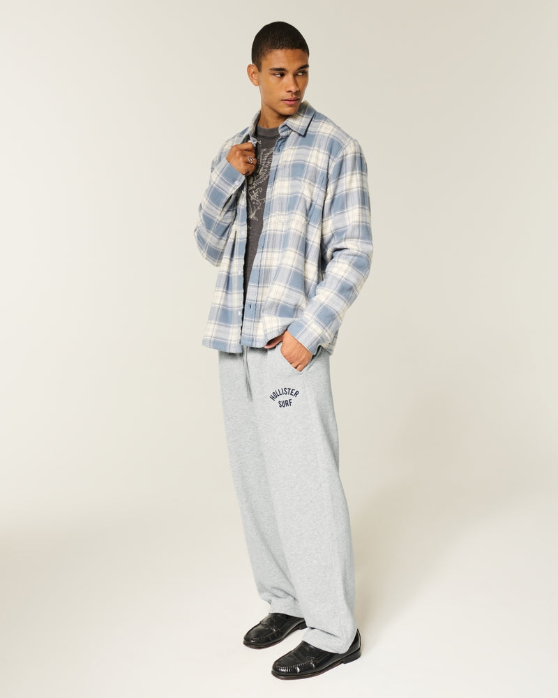 Hollister - Baggy Terry Logo Graphic Sweatpants