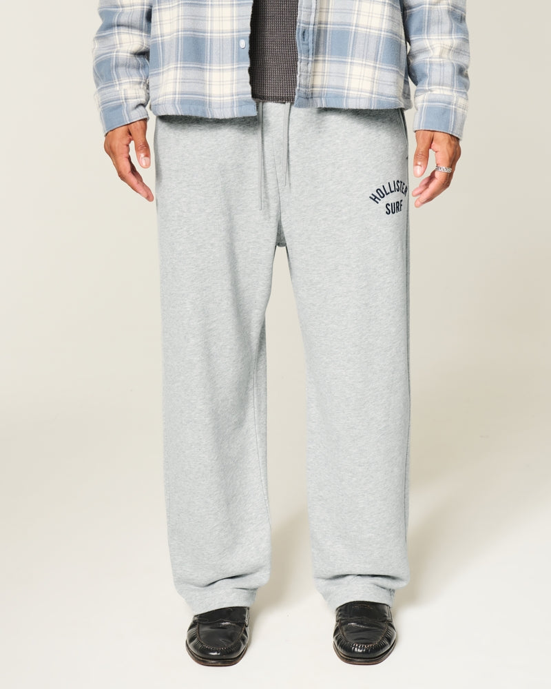 Hollister - Baggy Terry Logo Graphic Sweatpants