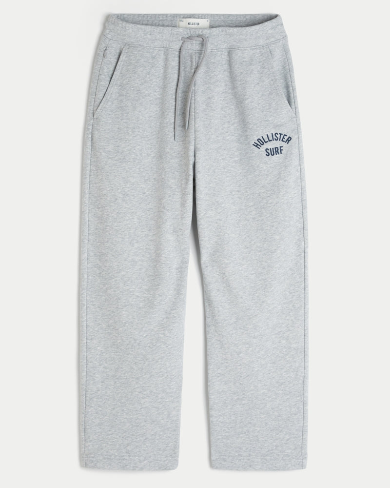 Hollister - Baggy Terry Logo Graphic Sweatpants