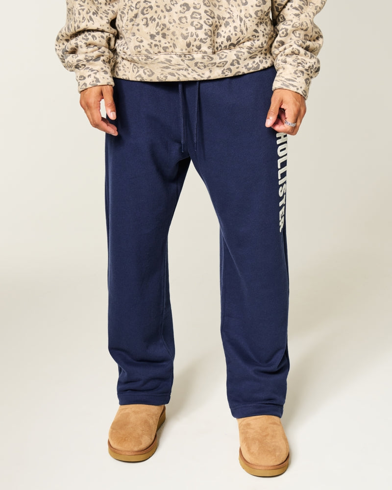 Hollister - Baggy Terry Logo Graphic Sweatpants