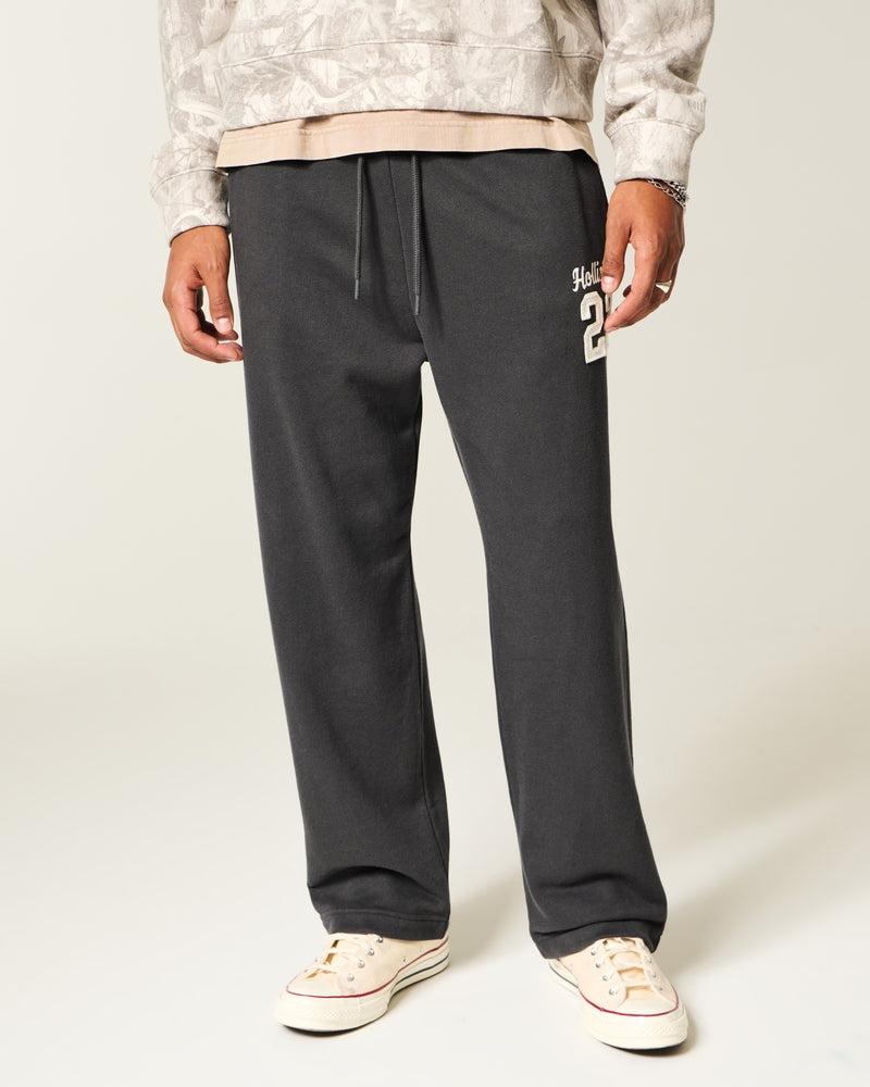 Hollister - Baggy Terry Logo Graphic Sweatpants