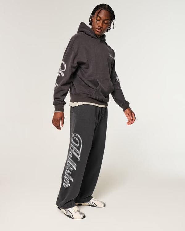 Hollister - Print Logo Graphic Baggy Sweatpants