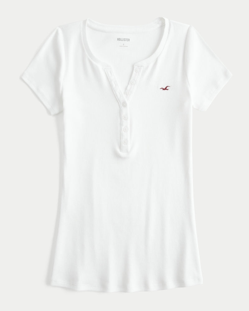 Hollister - Short-Sleeve Icon Henley