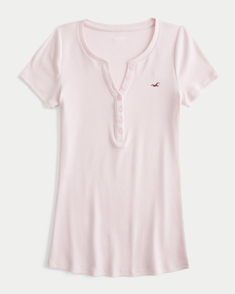 Hollister - Short-Sleeve Icon Henley