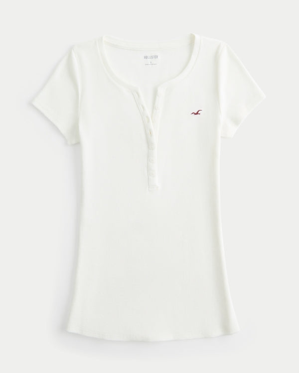 Hollister - Short-Sleeve Icon Henley