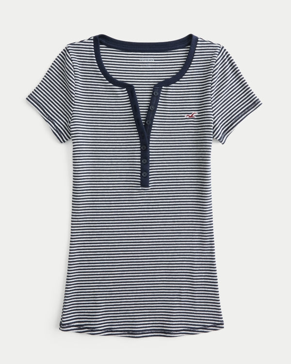 Hollister - Short-Sleeve Icon Henley