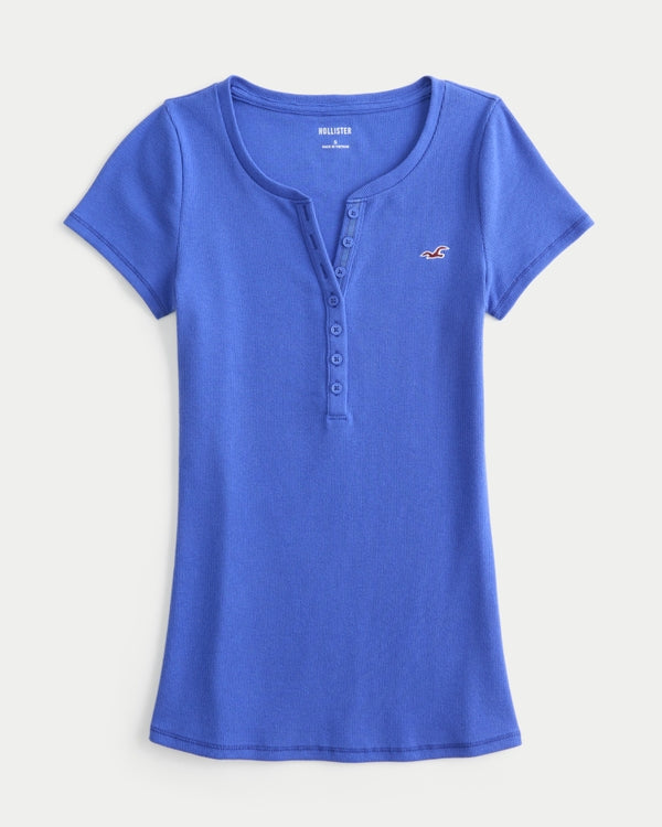Hollister - Short-Sleeve Icon Henley