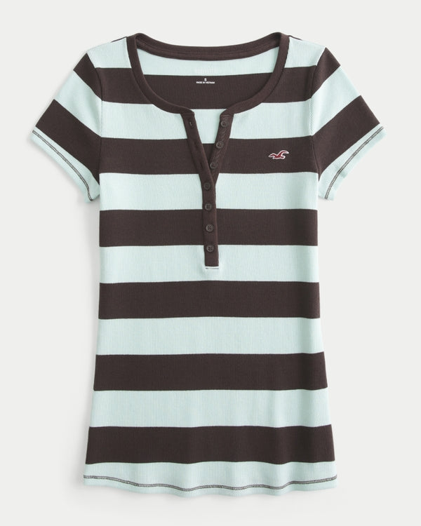 Hollister - Short-Sleeve Icon Henley