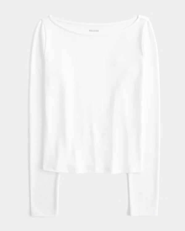 Hollister - Soft Stretch Seamless Fabric Slash-Neck Top