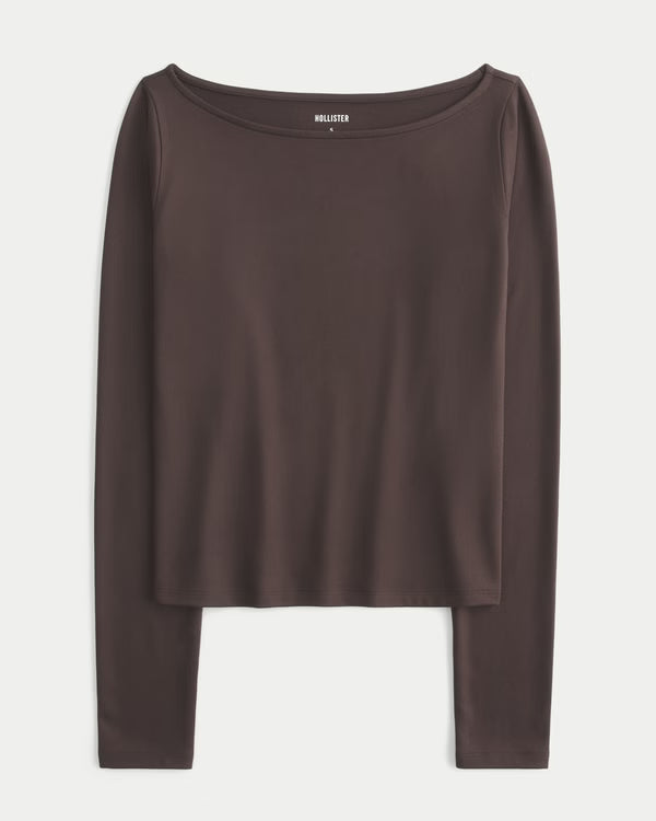Hollister - Soft Stretch Seamless Fabric Slash-Neck Top