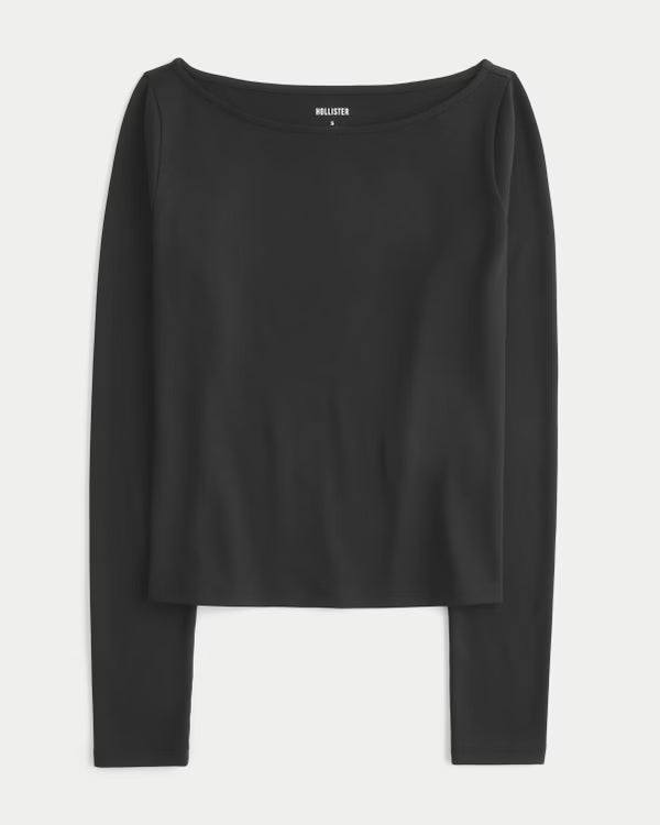 Hollister - Soft Stretch Seamless Fabric Slash-Neck Top