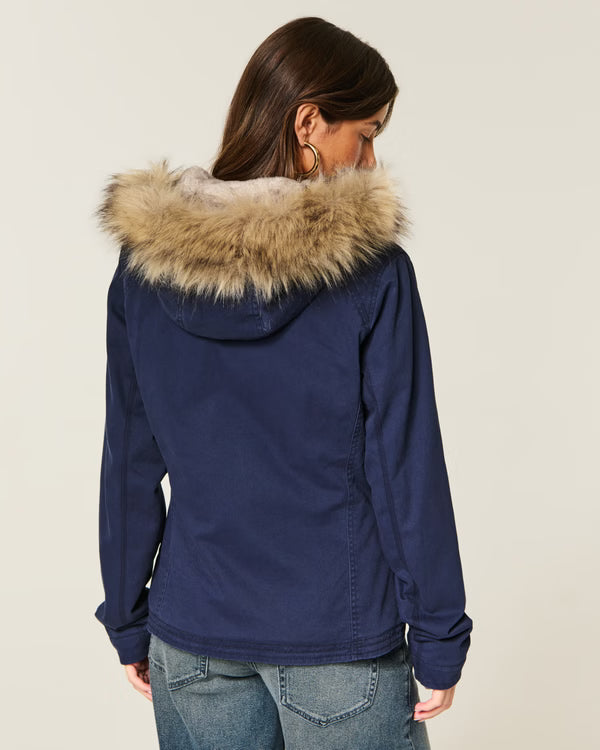 Hollister - Faux Fur-Lined Toggle Jacket