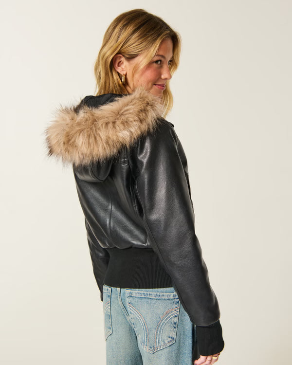 Hollister - Peyton Faux Leather Jacket