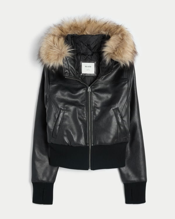 Hollister - Peyton Faux Leather Jacket