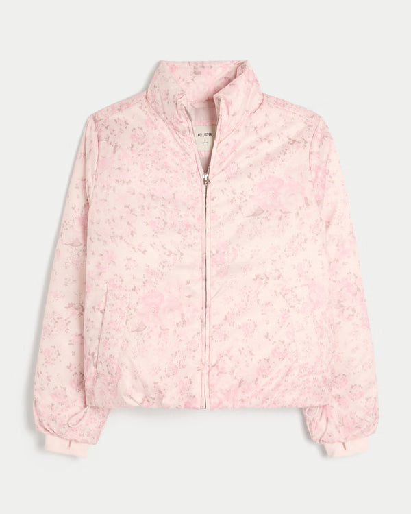 Hollister - Zip-Up Pattern Puffer Jacket