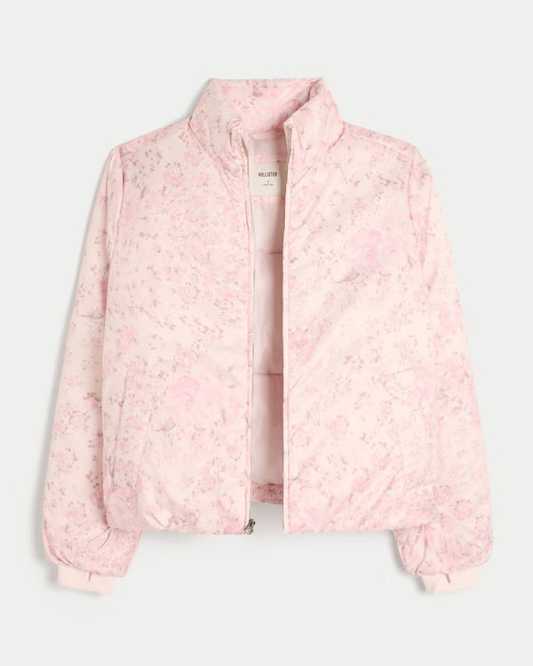 Hollister - Zip-Up Pattern Puffer Jacket