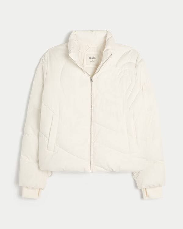 Hollister - Zip-Up Pattern Puffer Jacket