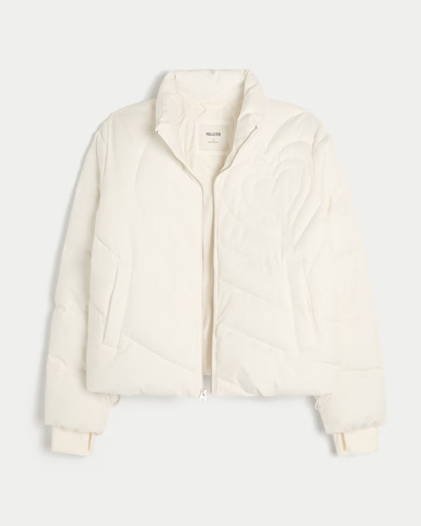 Hollister - Zip-Up Pattern Puffer Jacket