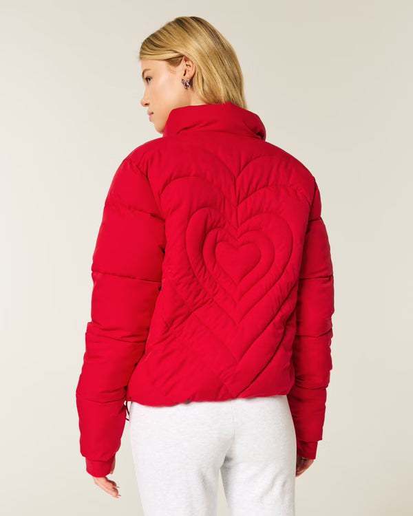 Hollister - Zip-Up Pattern Puffer Jacket