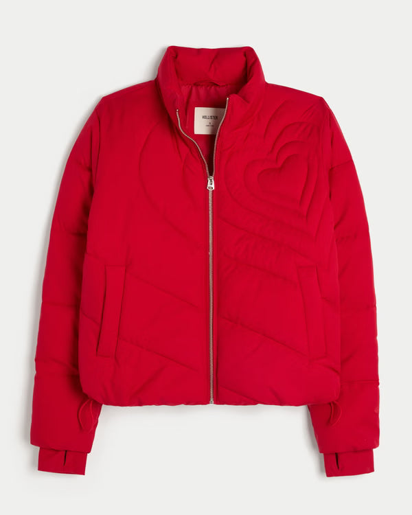 Hollister - Zip-Up Pattern Puffer Jacket