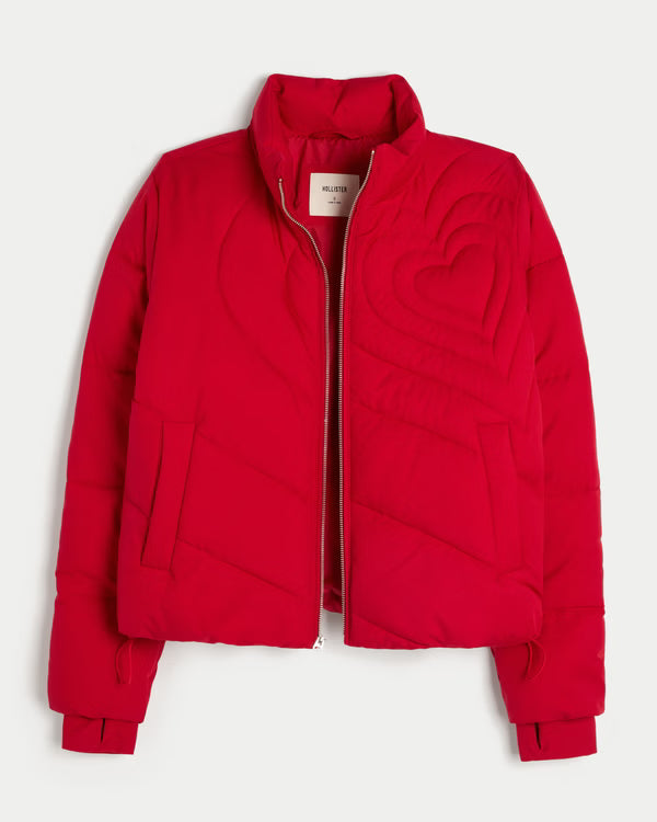 Hollister - Zip-Up Pattern Puffer Jacket