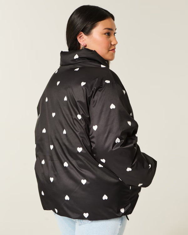 Hollister - Zip-Up Pattern Puffer Jacket