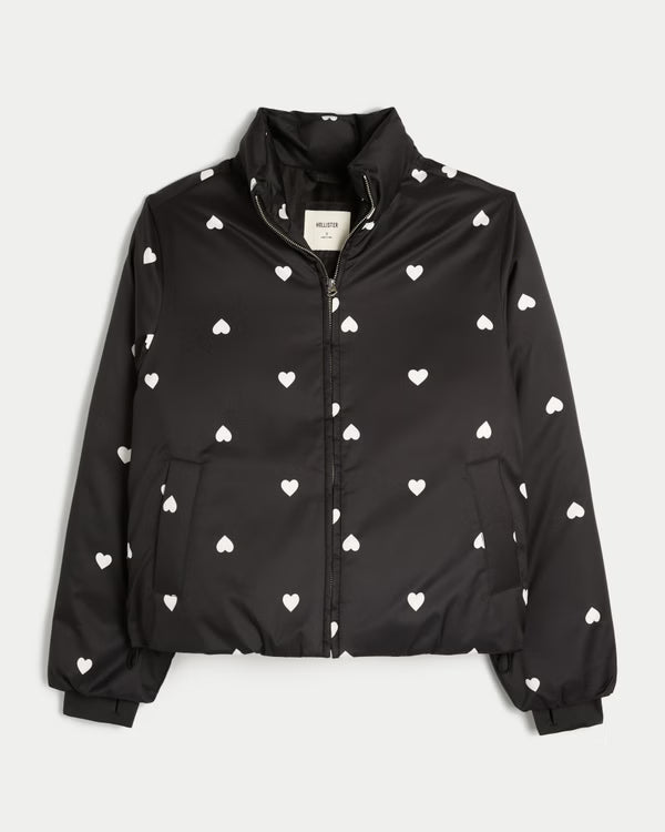 Hollister - Zip-Up Pattern Puffer Jacket