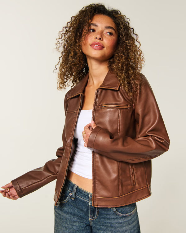Hollister - Faux Leather Jacket