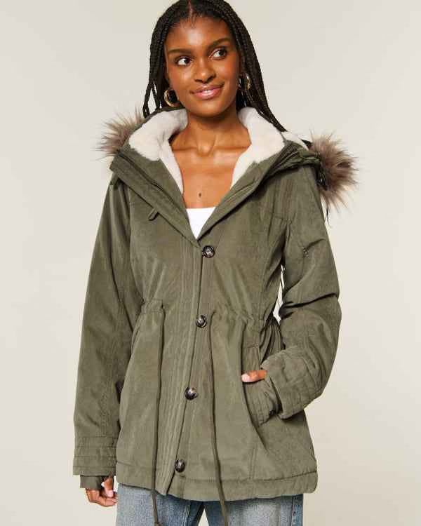 Hollister - Faux Fur-Lined Parka