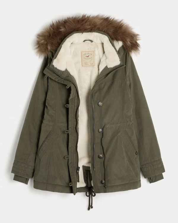 Hollister - Faux Fur-Lined Parka