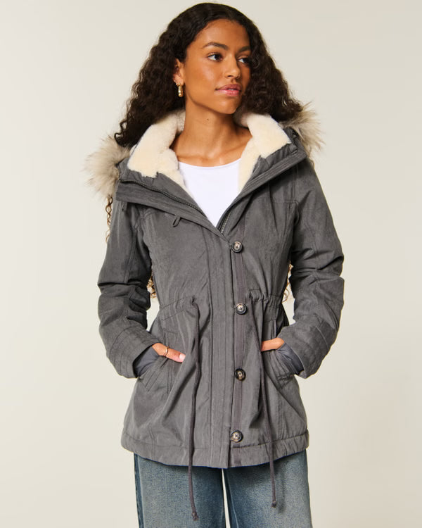 Hollister - Faux Fur-Lined Parka