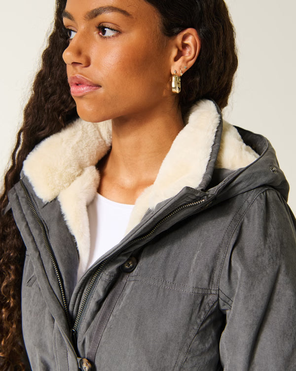 Hollister - Faux Fur-Lined Parka