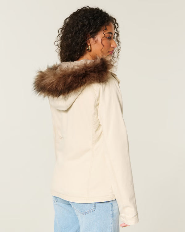 Hollister - Faux Fur-Lined Toggle Jacket