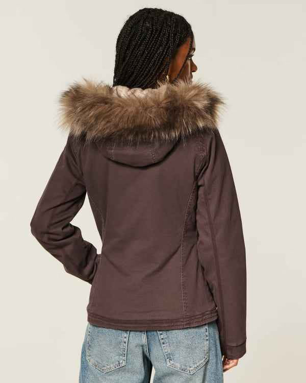 Hollister - Faux Fur-Lined Toggle Jacket