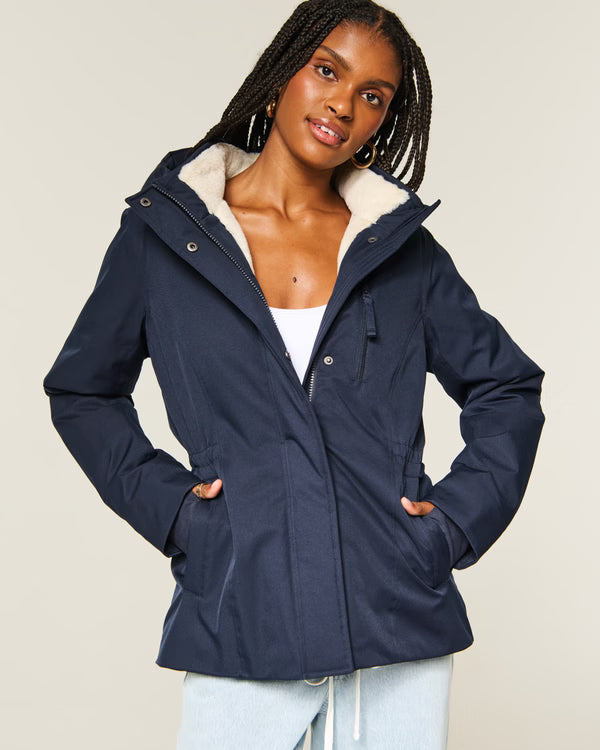 Hollister - Faux Fur Lined All Weather Jacket