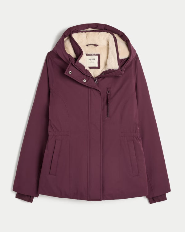 Hollister - Faux Fur Lined All Weather Jacket