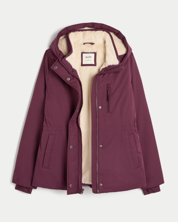 Hollister - Faux Fur Lined All Weather Jacket