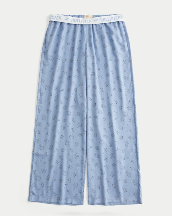 Hollister - Low-Rise Logo Waist Flannel Pants